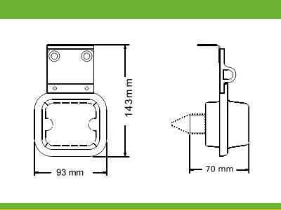 FAROL BAIML 0634FL AMBAR LATERAL C/FLEXIBLE