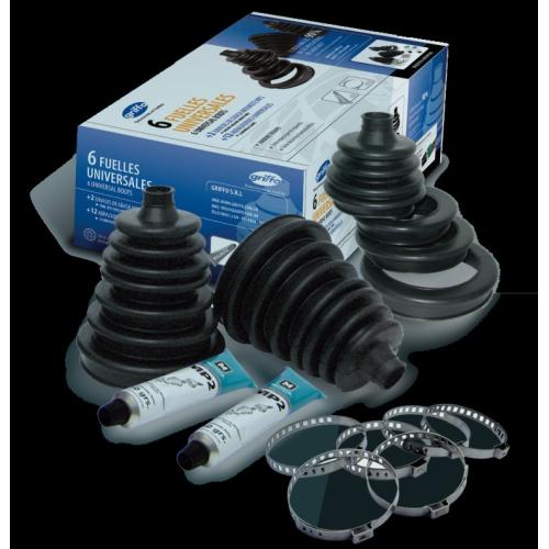 KIT FUELLE HOMOCINETICA UNIVERSAL CHICO 6 PIEZAS GRIFFO ELASTICO PARA MONTADORA
