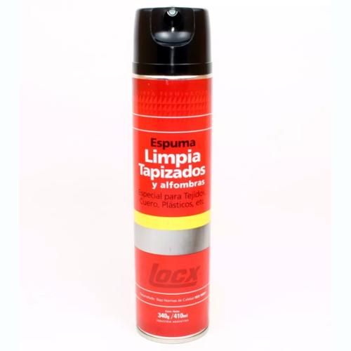 ESPUMA LIMPIA TAPIZADOS Y ALFOMBRAS LOCX 410ML ESPECIAL TEJIDO CUEROS PLASTICO 92475