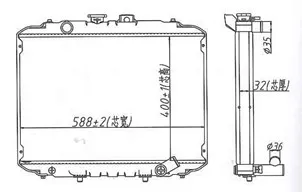 RADIADOR HYUNDAI H100 2.5D 93