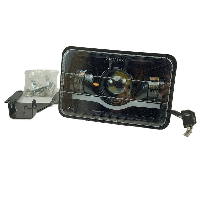 Faro LED rectangular 4x6 pulgadas con luz alta, luz baja y luz diurna de 45W
