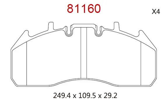 PASTILLAS D/T MERITOR RENAULT/VOLVO FH/FM/FMX