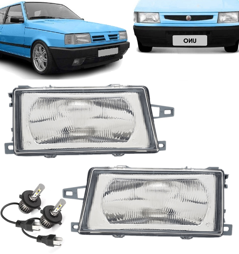 Kit de 2 ópticas delanteras y 2 luces LED