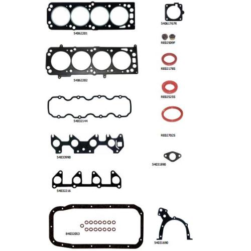 JGO. JUNTAS MOTOR CORSA 1.8 95...2008 FIAT STRADA 1.8 ABR SIN RETENES C/JUNTA TAPA AMIAN