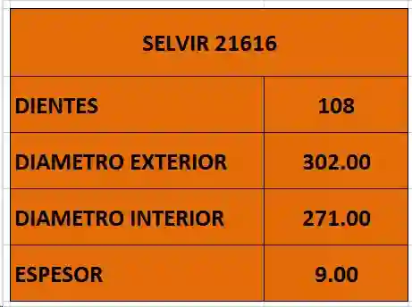 CORONA ARRANQUE 108 DIENTES ISUZU 4JA1-4JB1