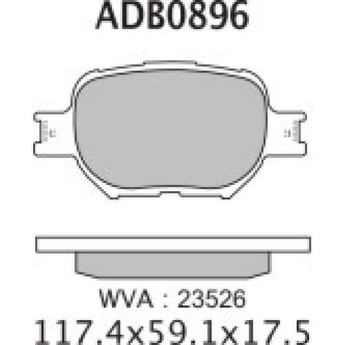 JGO. PASTILLAS FRENO TOYOTA COROLLA 2004...-117X59X17MM (23526)
