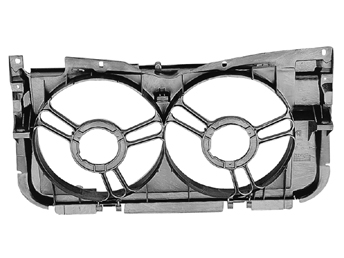 Encauzador de aire de radiador para dos electroventiladores