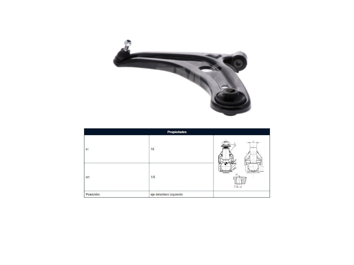 Parilla De Suspension Delantera Honda Fit 04-08 Izq