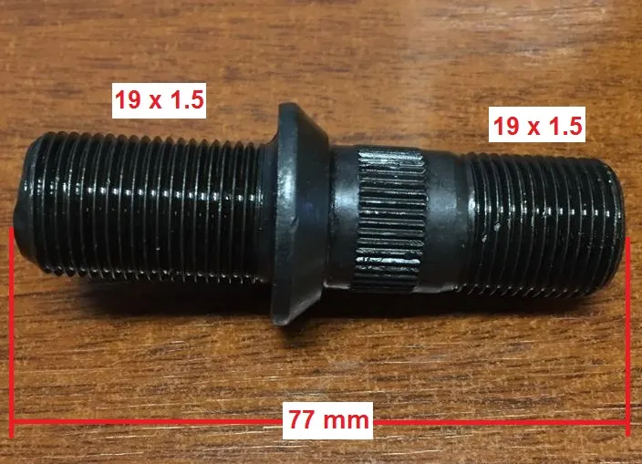 TORNILLO 19 X 1.5 / 19 X 1.5 X 77 DEL DER (K)