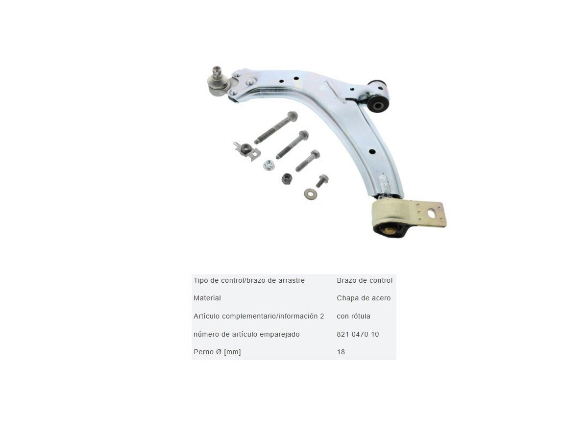 Parilla De Susp Del Citroen Xsara Break/Zx/Xsara Peug 306/Partner 93-25 Izq