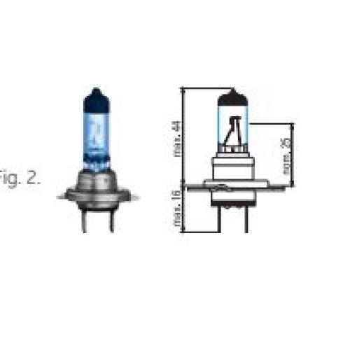 LAMPARA HALOG. 12V H7 55W +50% TUNG. SPORTLIGHT RANGO = AZUL (PRECIO UNITARIO