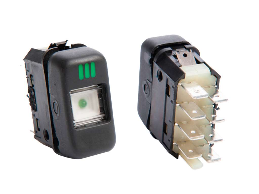 Interruptor auxiliar MB 24V negro 8 terminales