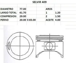 PISTONES  77mm MAZDA 323 81  STD