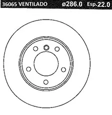 DISCO FRENO (286mm) DEL BMW E36 91