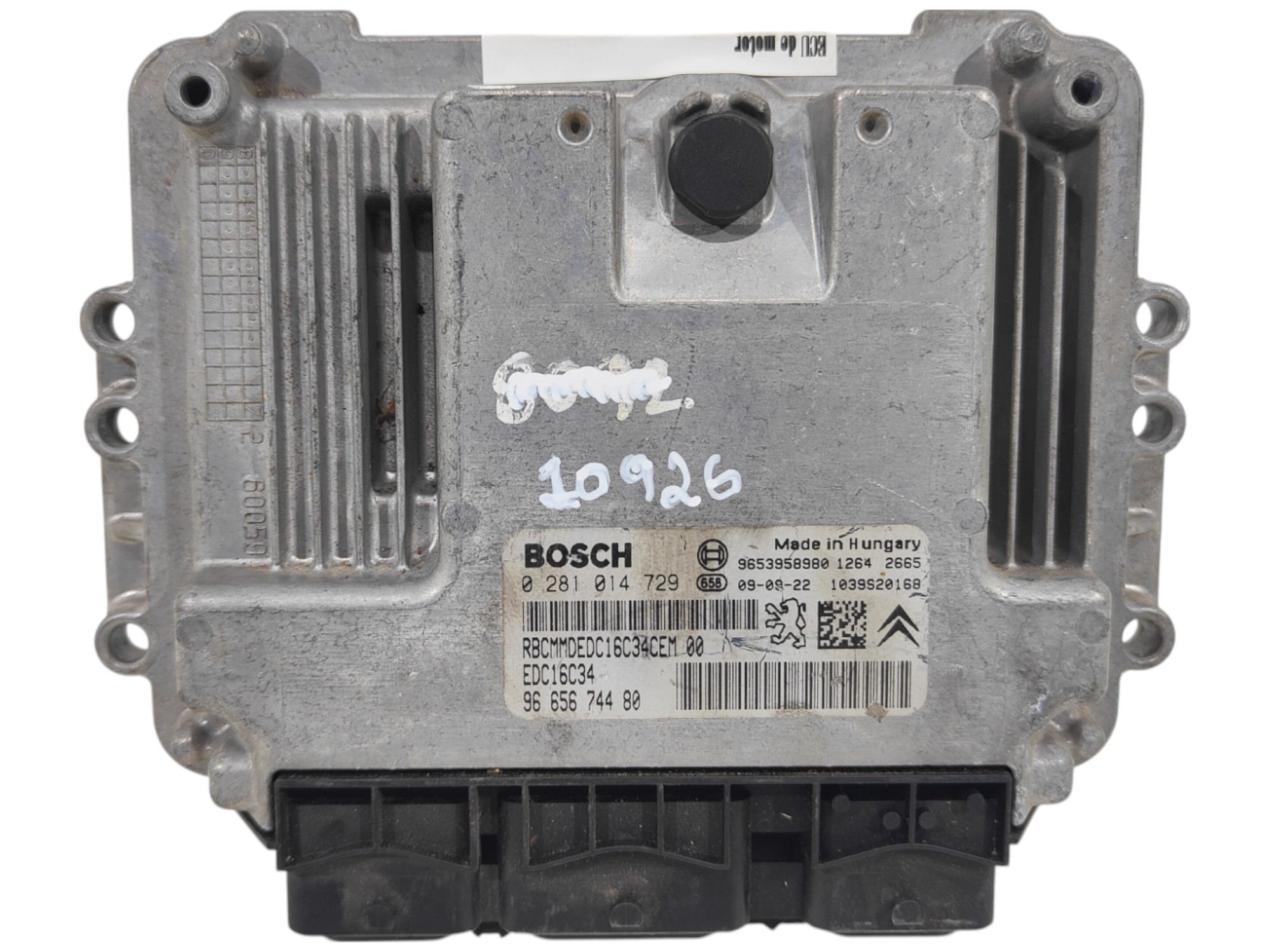 ECU de motor Citroen C4 1.6 HDI 2009, Ref: 10926-K3B7