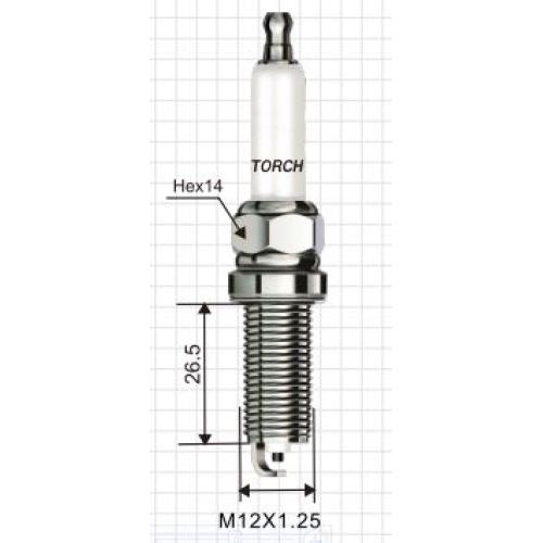 BUJIA TORCH EQUIVALENTE NGK LZKAR6C-11 NISSAN TIIDA DZIRE-CLIO 1.2(16V) KWID 12(1.25)X26.5 EXAG 14