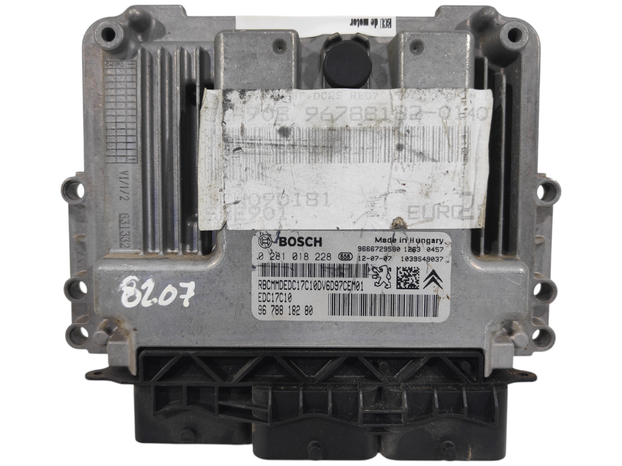 ECU de motor Peugeot 308 1.6 HDI , Ref: 8207-K3B2
