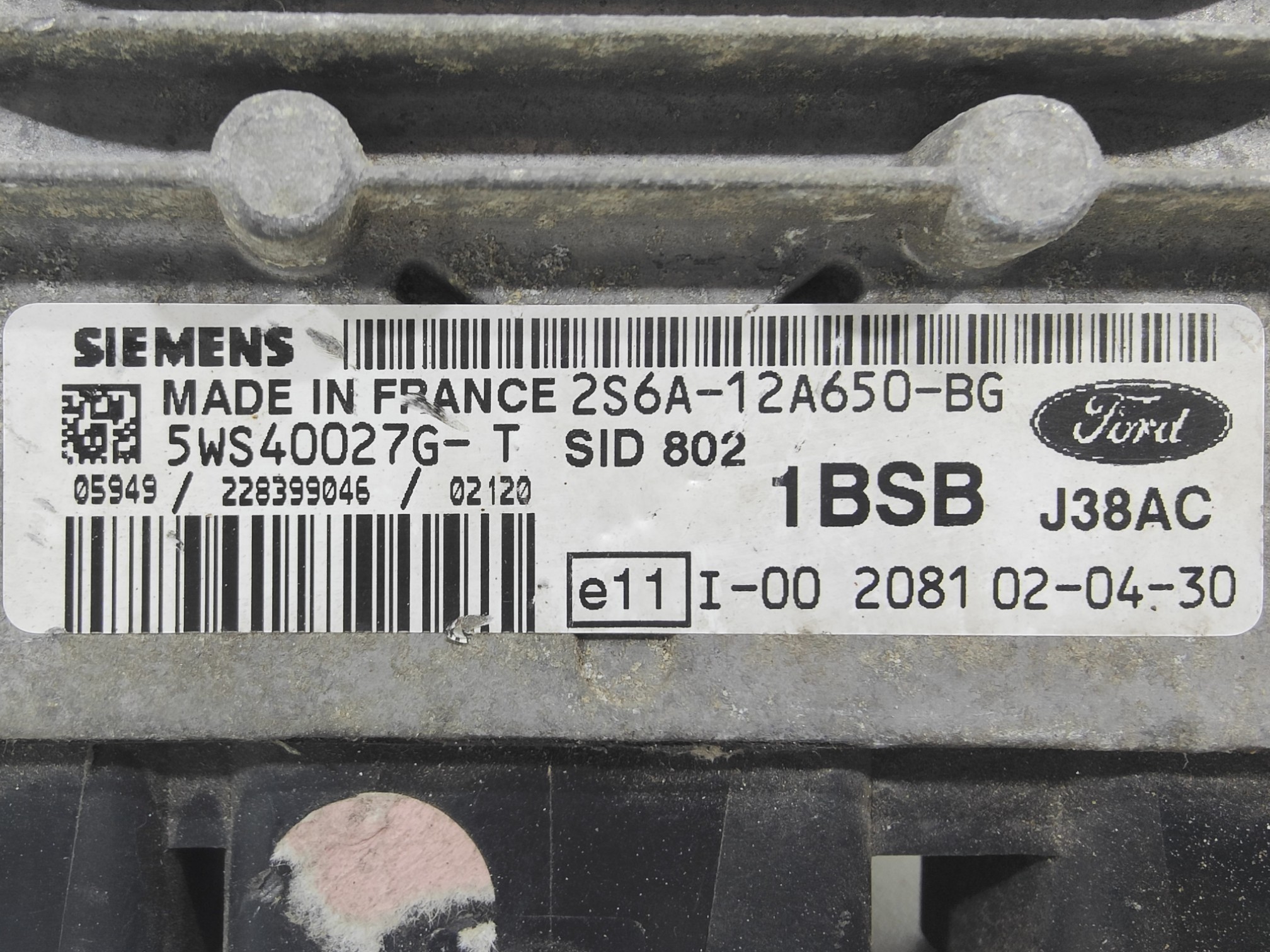ECU de motor Ford FIESTA 1.4 TDCI 68HP 2002, Ref: 11071-K3C9