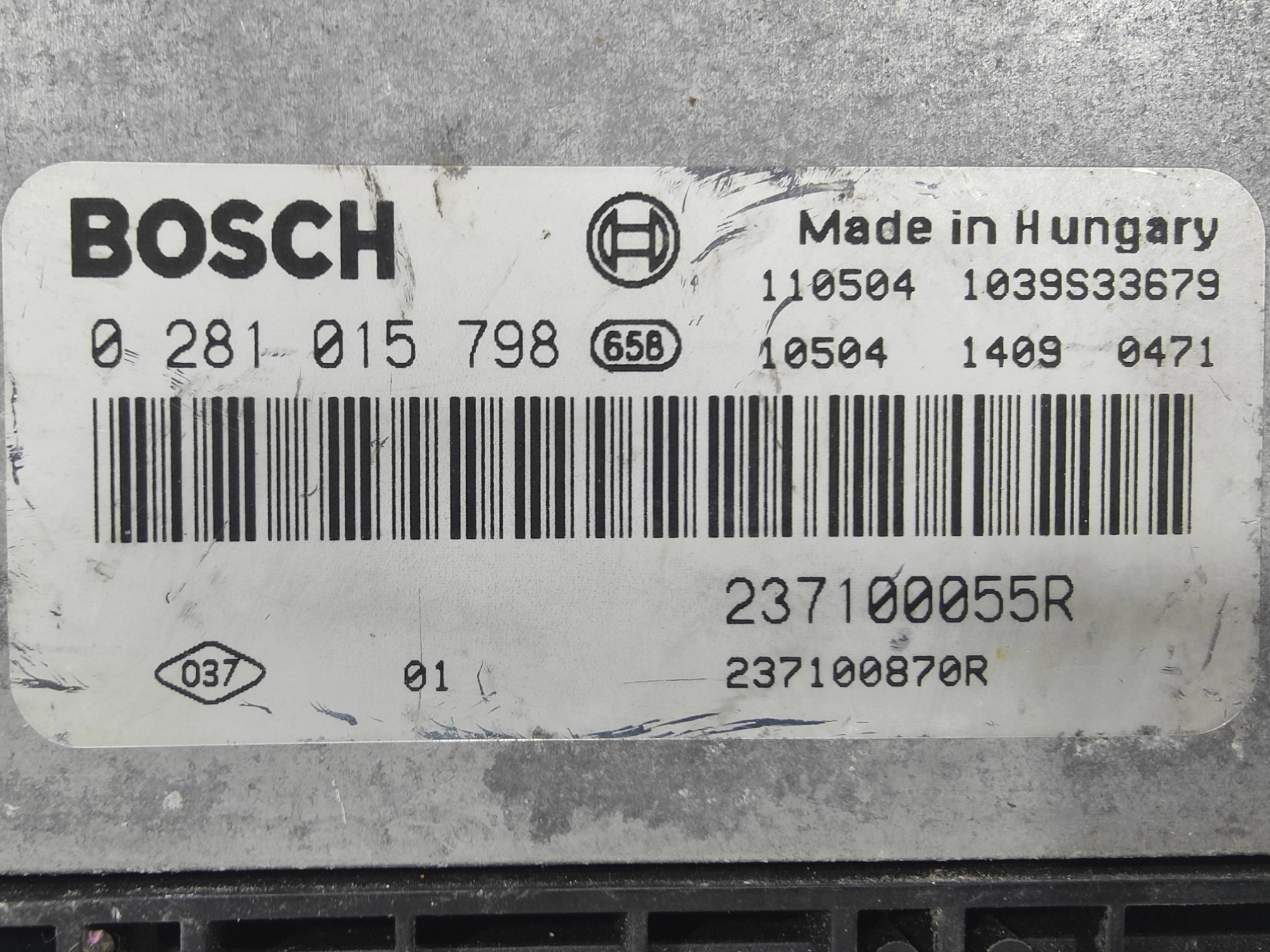 ECU de motor Renault MEGANE III SCENIC 1.9 DCI 130HP , Ref: 8191-K3B3