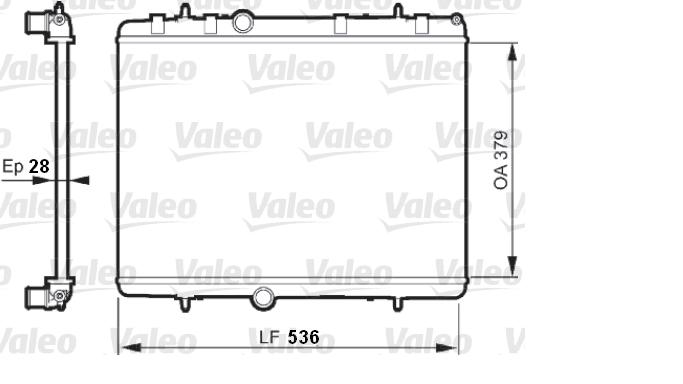 RADIADOR AGUA MOTOR CITROEN PEUGEOT C4 II 208 301 308 3008 C-ELYSSE PARTNER BERLINGO B9 HDI 1.6 VALEO [VALEO]