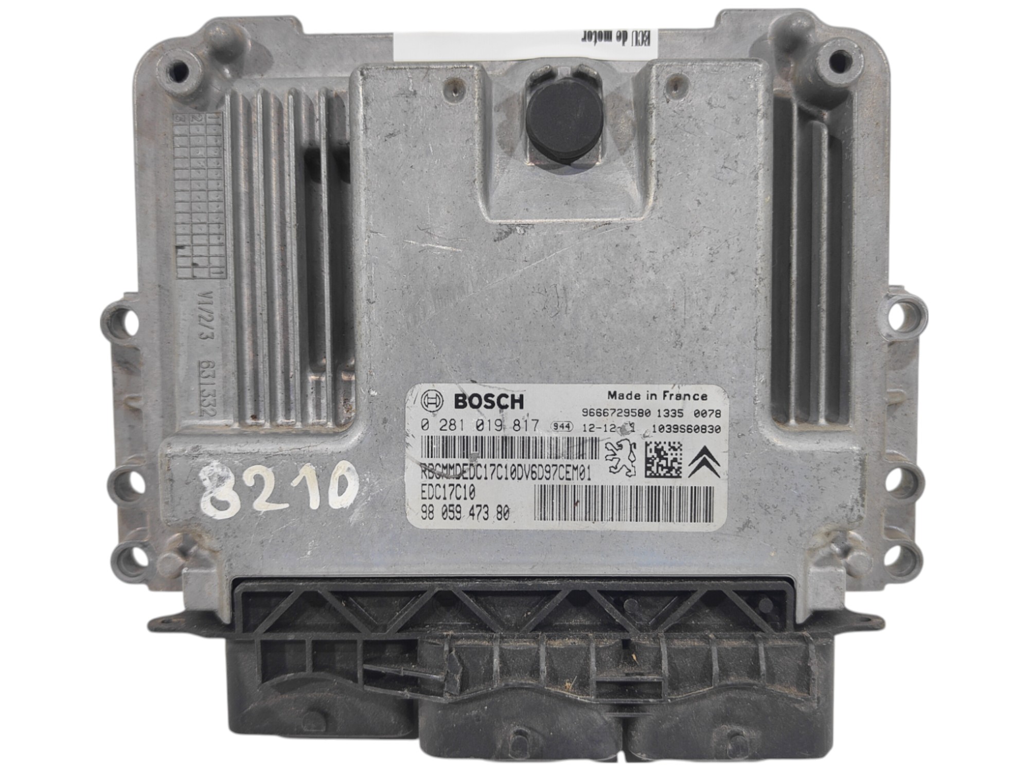 ECU de motor Citroen BERLINGO 1.6 HDI 2012, Ref: 8210-K3A7