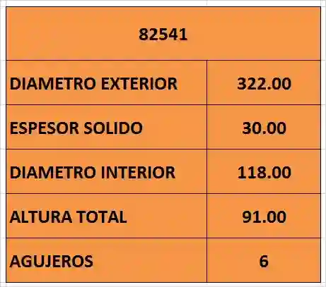 DISCO FRENO 322mm 6 AGUJEROSDEL MB 912 710 809 812