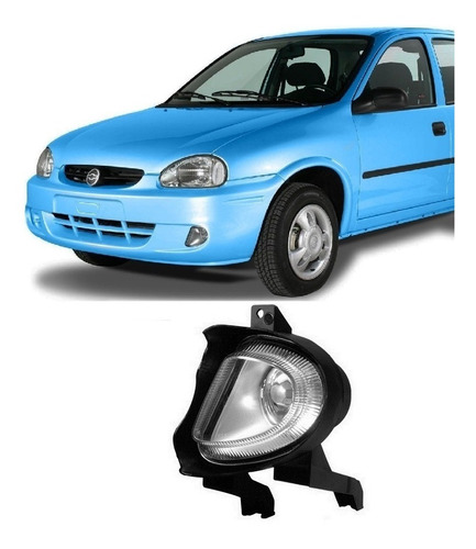 Faro Auxiliar Caminero Izquierdo Chevrolet Corsa 1999 /2010 Lente de Policarbonato