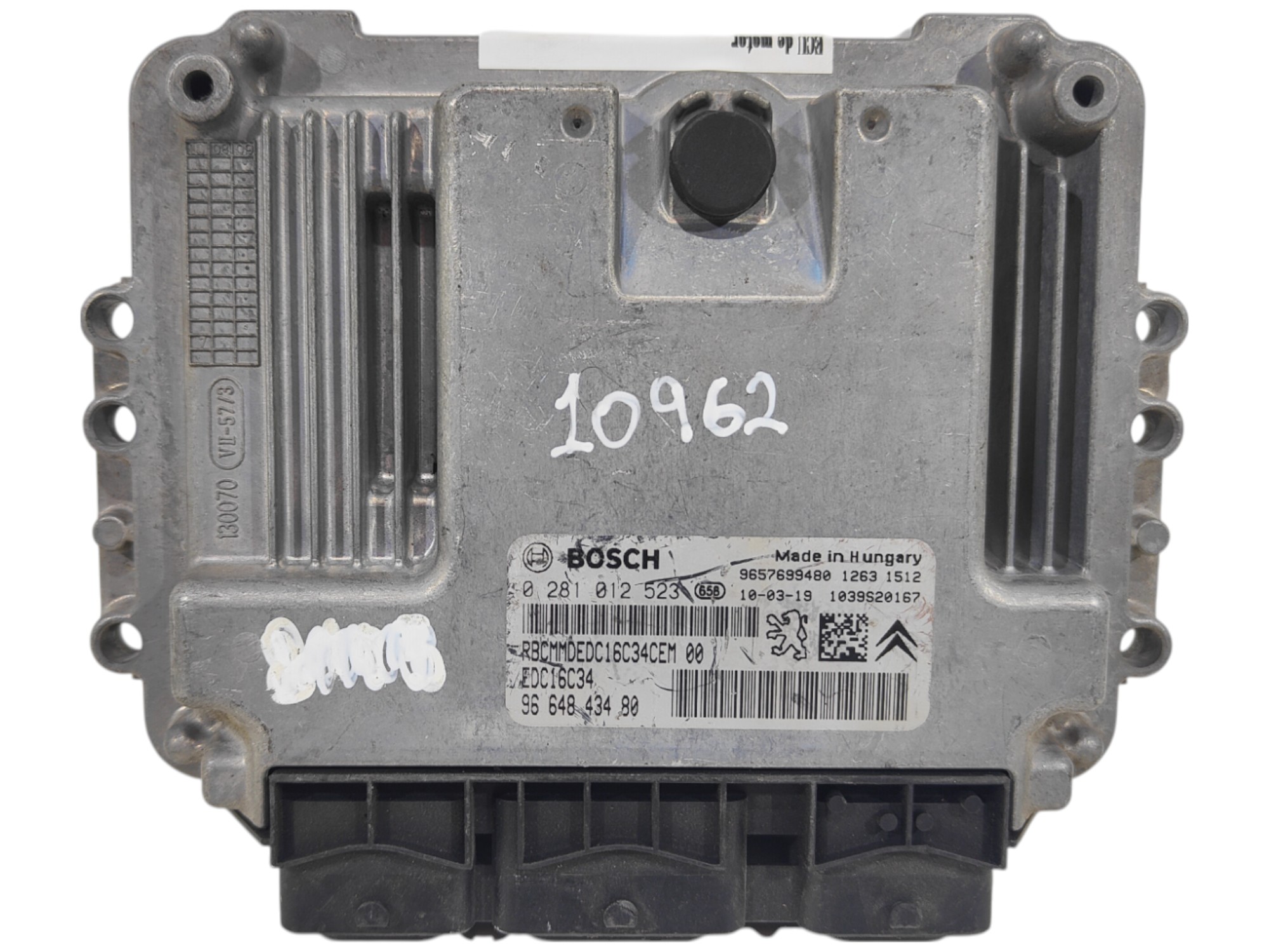 ECU de motor Peugeot 207 1.4 HDI 2010, Ref: 10962-K3B9
