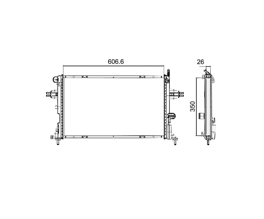 RADIADOR MOTOR (2.0 MPFI /09 - M/T C/A.A.)