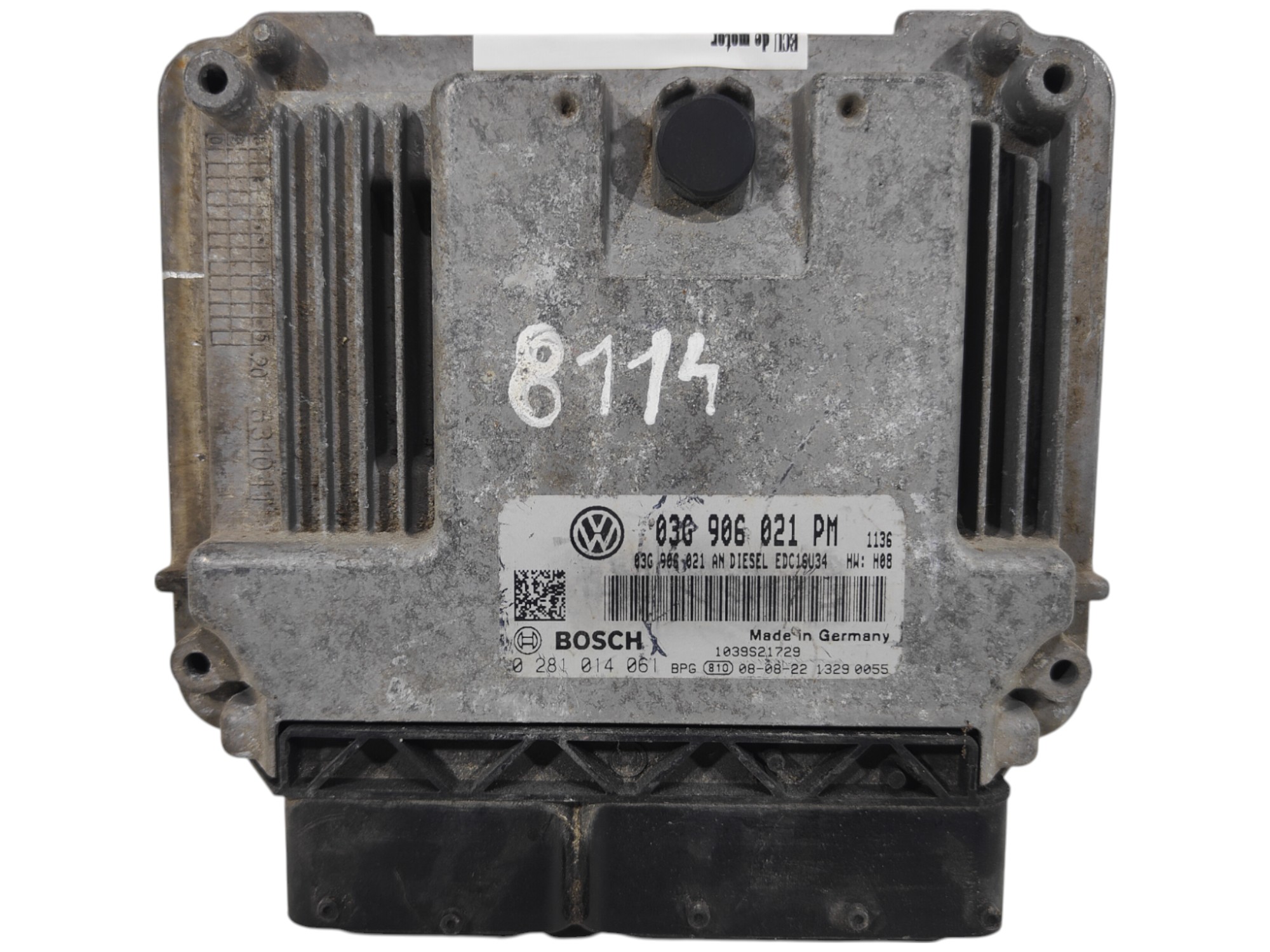 ECU de motor Volkswagen GOLF MK5 1.9 TDI , Ref: 8114-K3B3