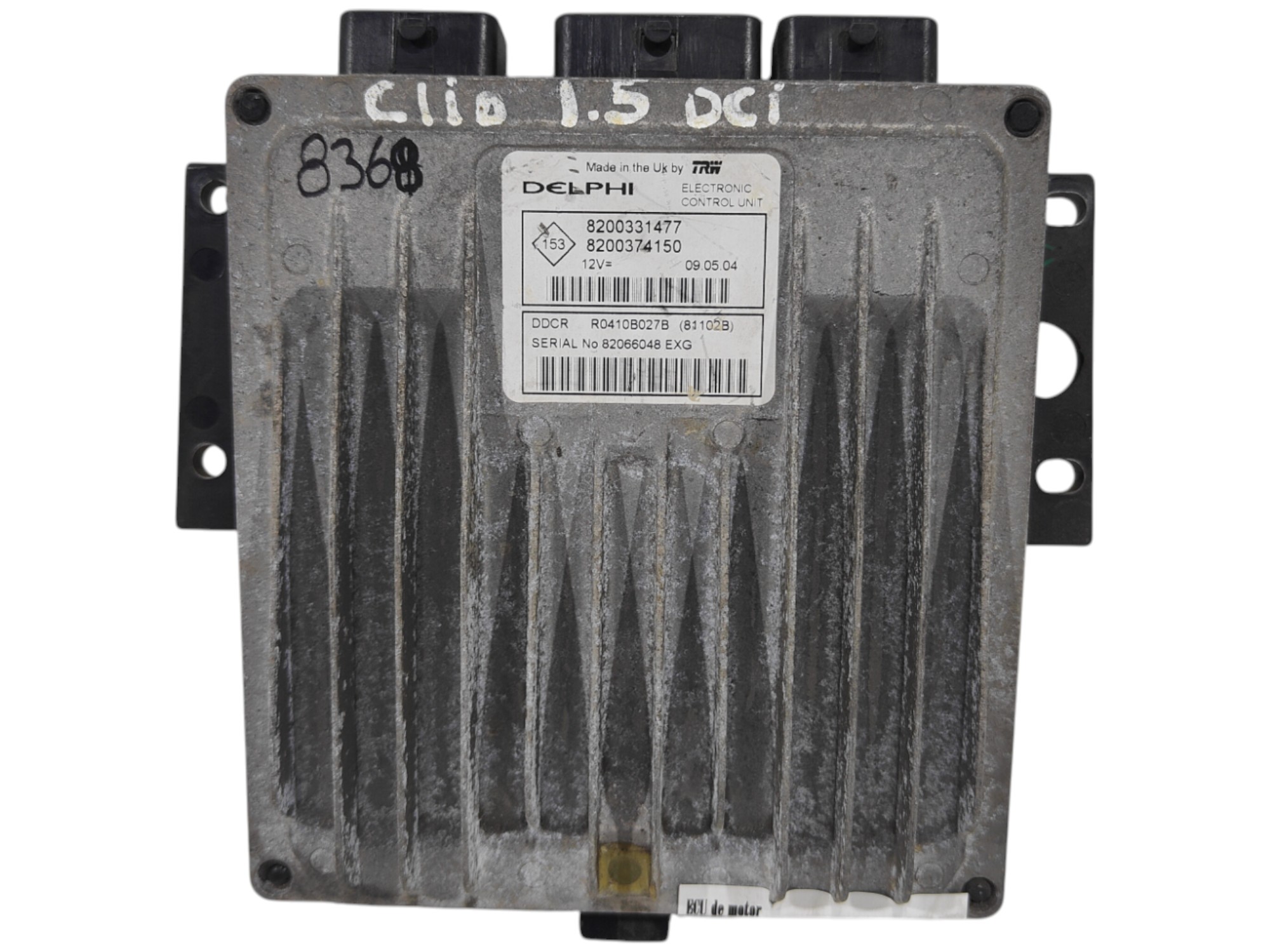 ECU de motor Renault CLIO 1.5 DCI , Ref: 8368-K3A5