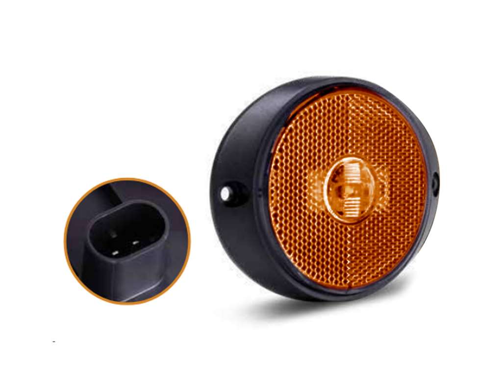 Faro lateral ámbar LED 12V/24V 65mm