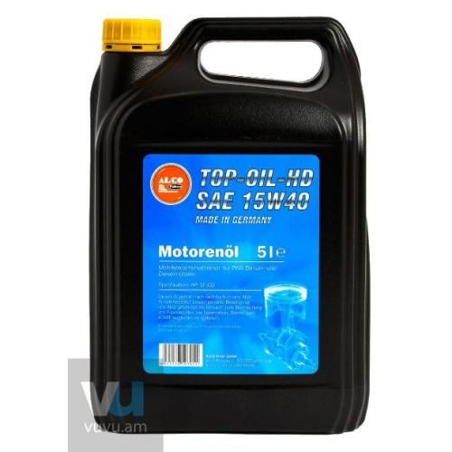 ACEITE ALCO GALON 5 LT. 15W40 GERMANY 5000KM TOP-OIL- HD SAE15W40
