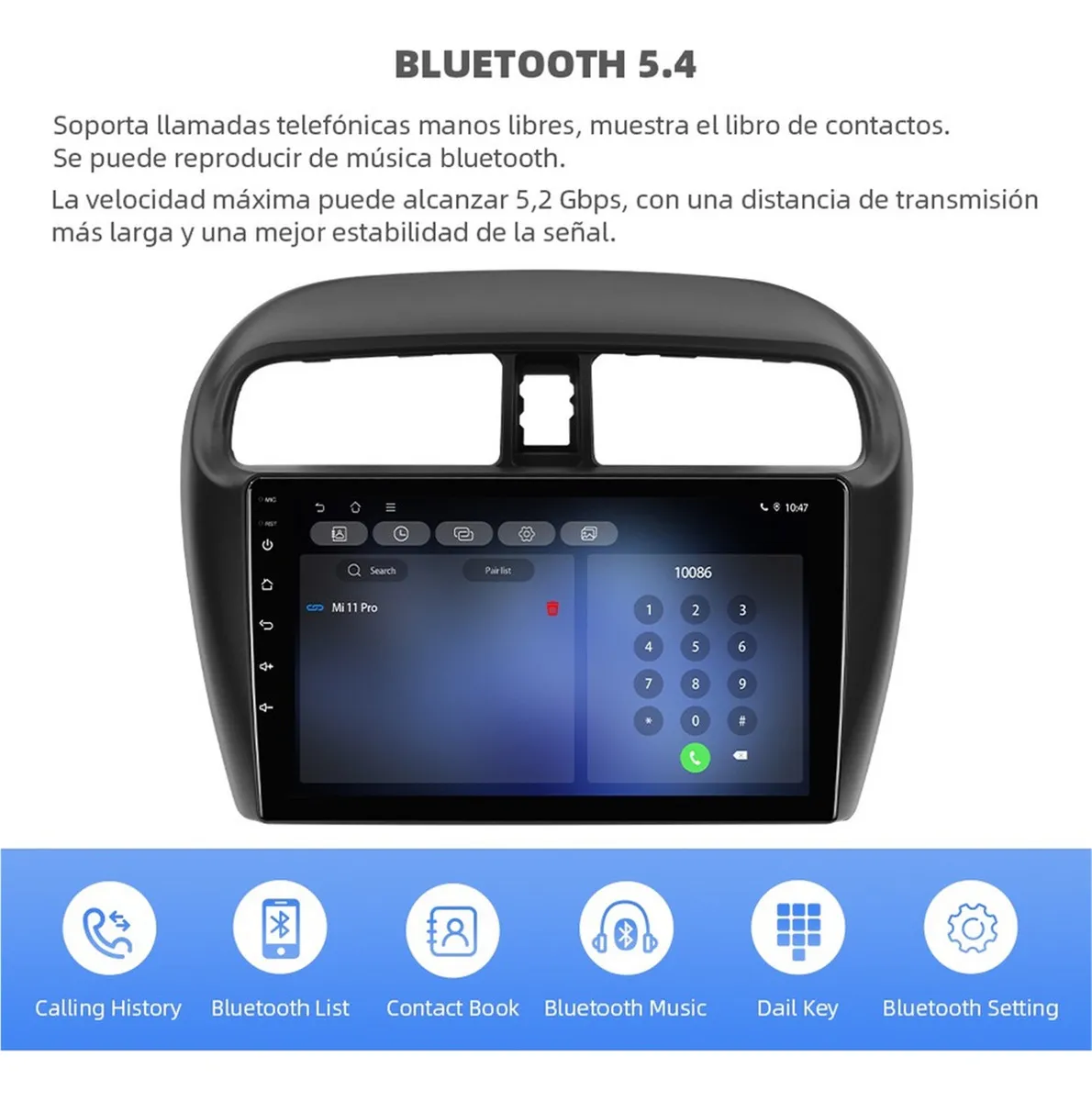 Estéreo 4+64g Para Mitsubishi Mirage 2015-24