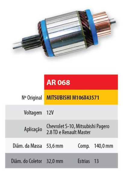 INDUCIDO 12V CHEVROLET S10 2.5/MITSUBISHI MONTERO 2.8