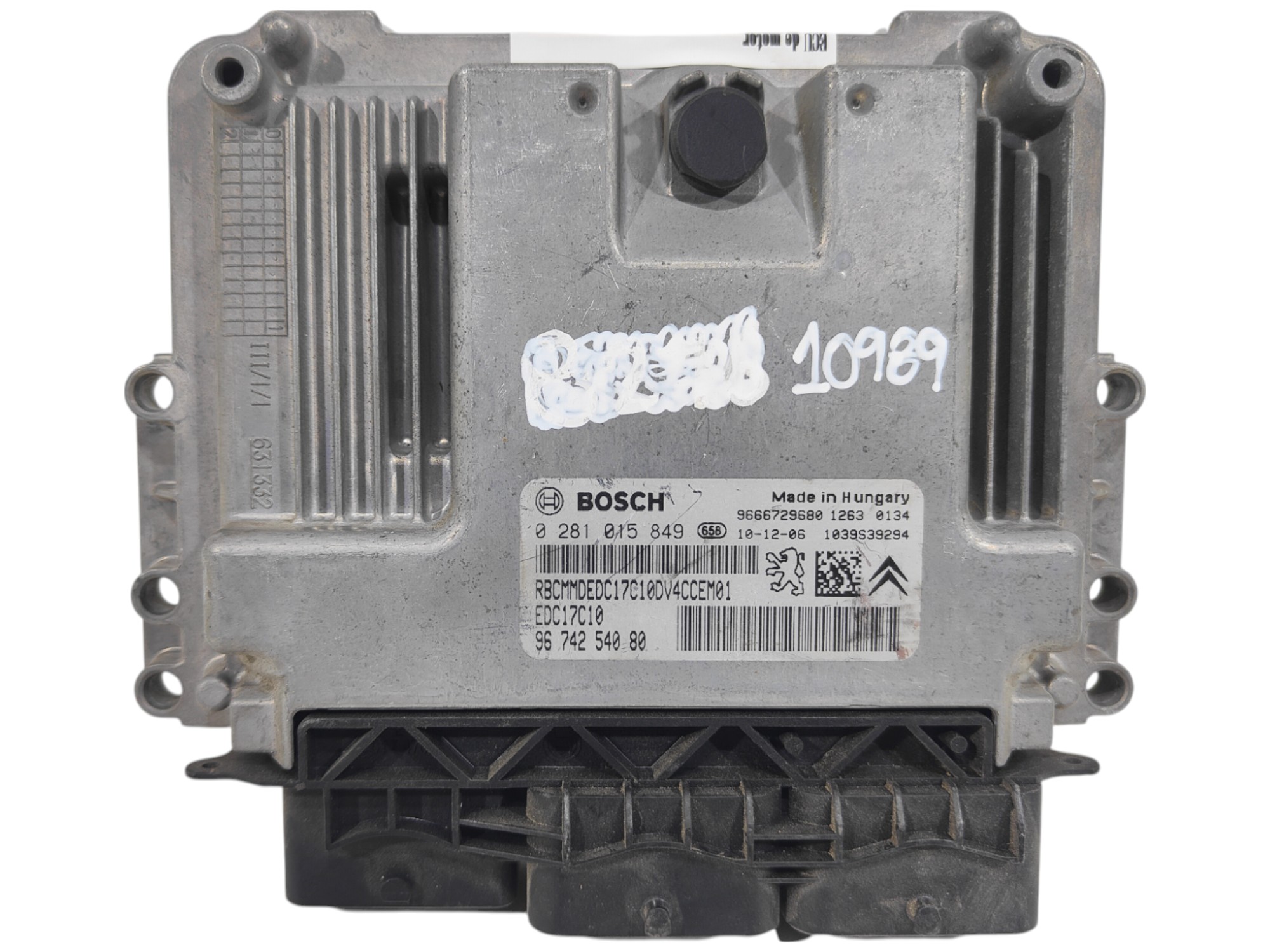 ECU de motor Peugeot Citroen 1.4 HDI 2010, Ref: 10989-K3B12