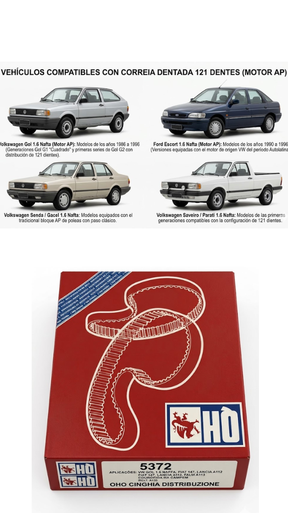 Correa de Distribución 121 Dientes – Referencia 5372 (Motor AP 1.6)