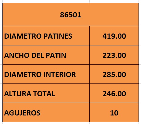 CAMPANA FRENO 419mm 10 AGUJEROS FACHINI-RANDOM