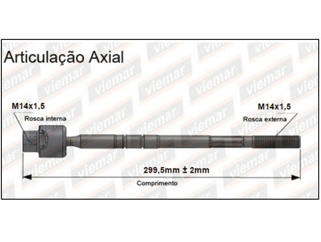 PUNTERO CREMALLERA GM CORSA 2002 DM 275MM