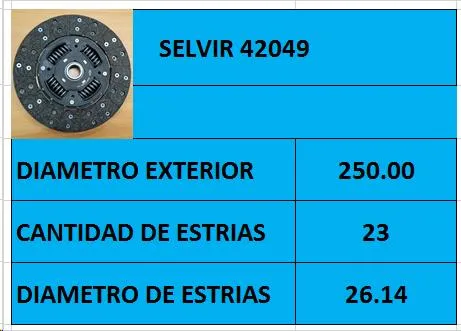 DISCO EMBR 250mm 23 EST MAZDA-MITSUBISHI BREME