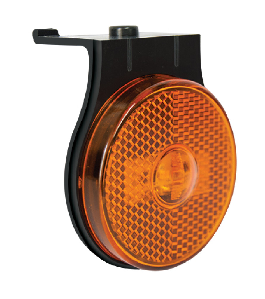 FAROL - LATERAL REDONDO 65MM AMBAR BIVOLT C/ FICHA MULTILIGHT