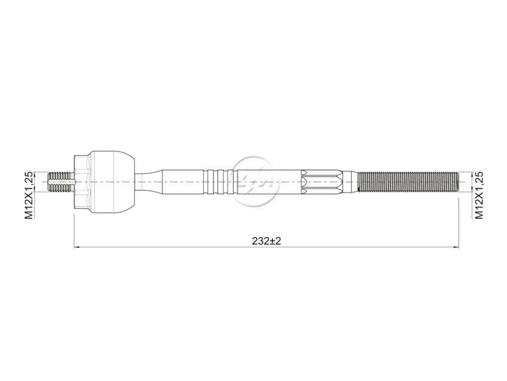 PUNTERO CREMALLERA LIFAN 320/GEELY CK 232MM