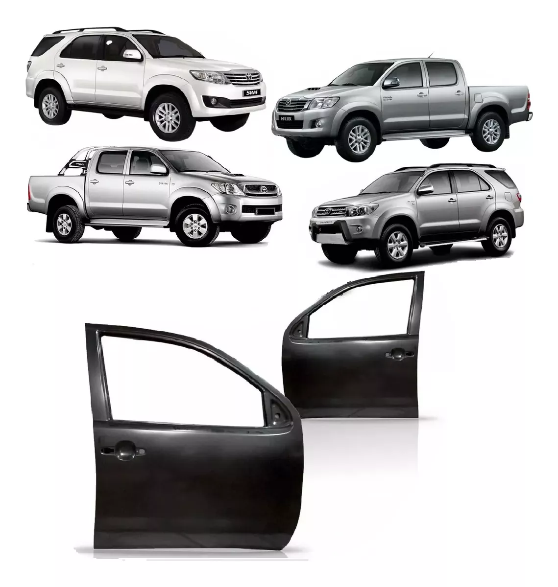 Hilux puerta delantera 2005 2006 2007 08 09 10 cabina doble