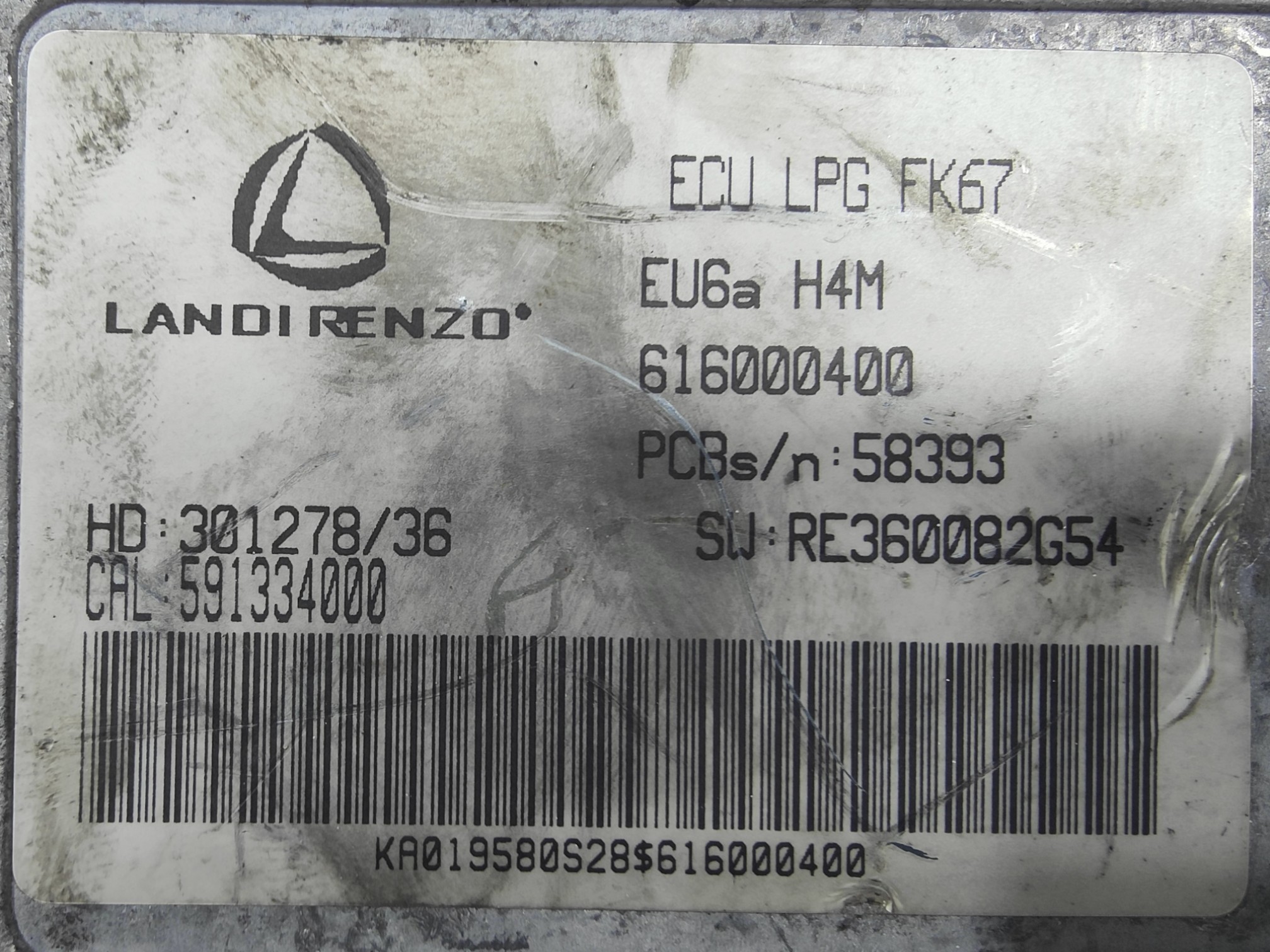 ECU de motor NISSAN – Renault DUSTER 1.6 motor H4M 1.6 LPG 2018, Ref: 11050-K3C10