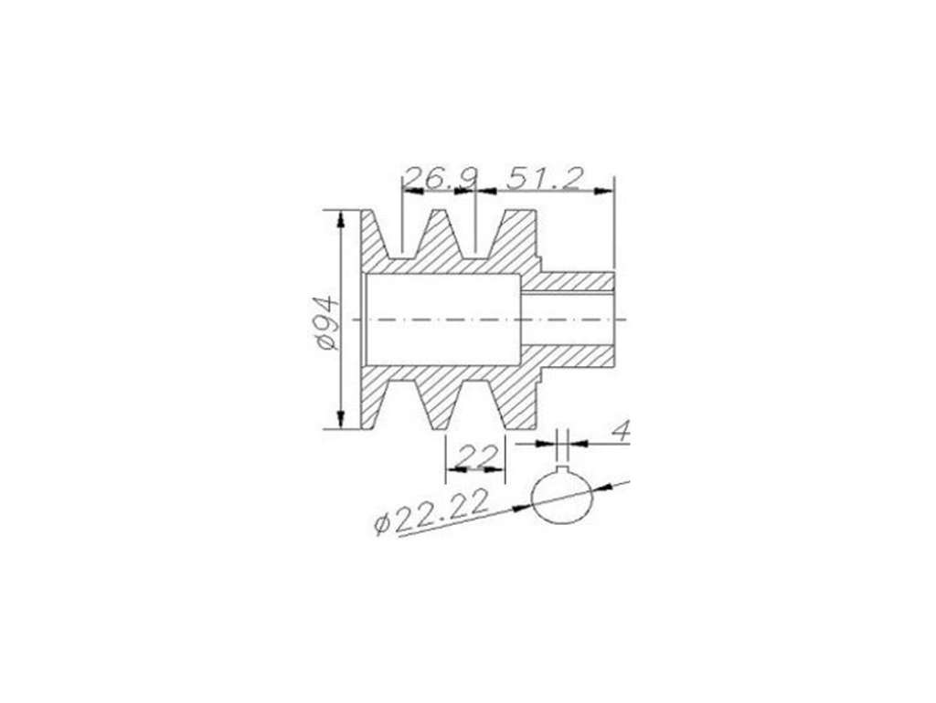 POLEA ALTERNADOR CATERPILLAR PRESTOLITE 22