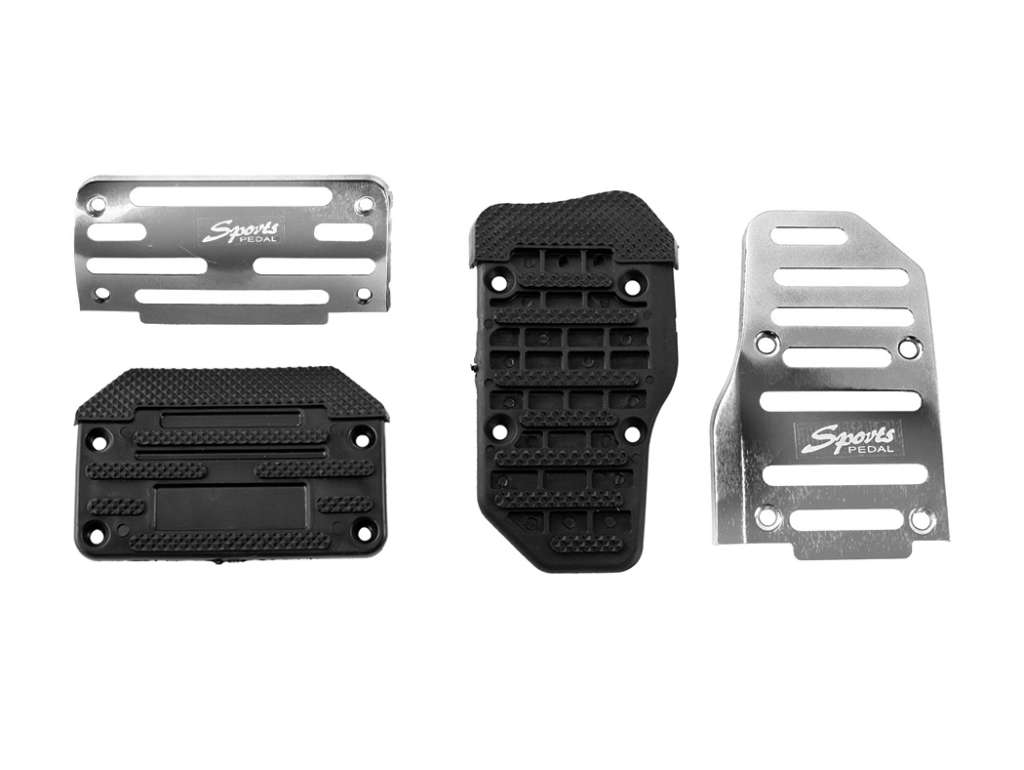 Juego de pedaleras universal plateado para freno y acelerador de caja automática