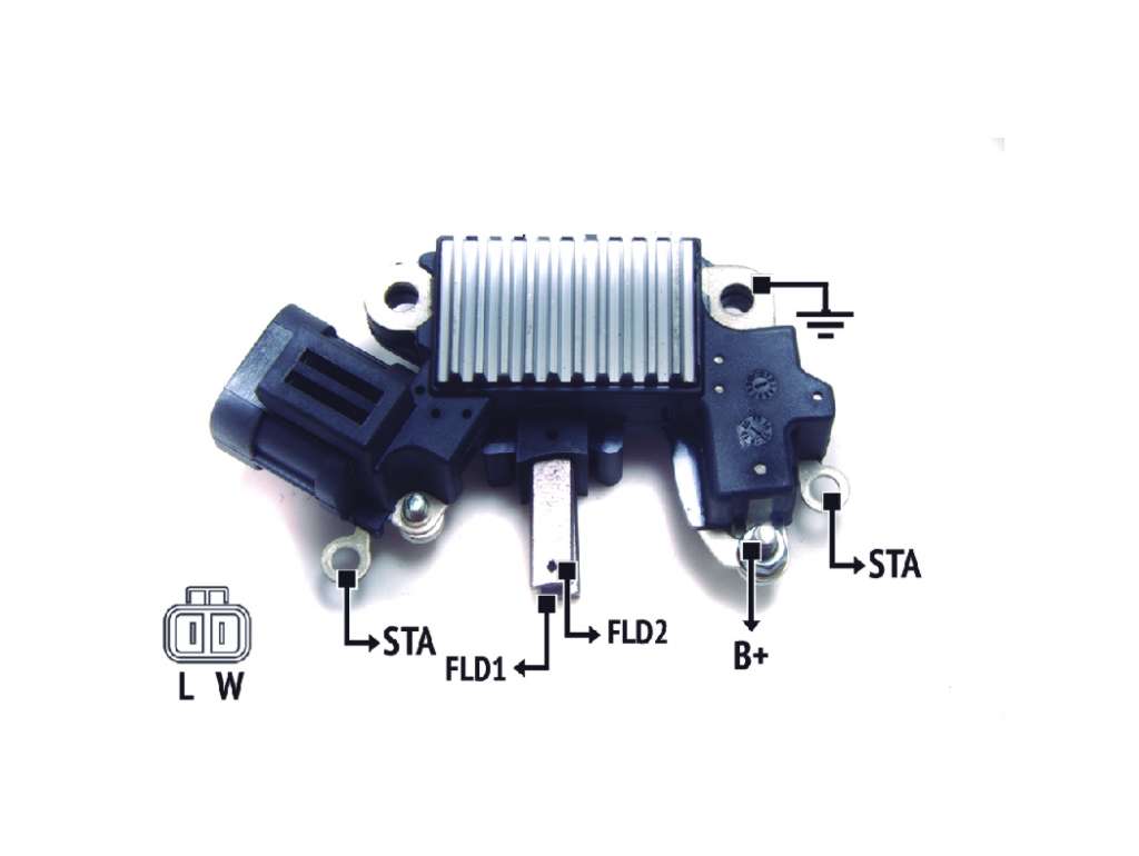 REGULADOR ALTERNADOR HITACHI GM CORSA DIESEL C/PORTACARBON
