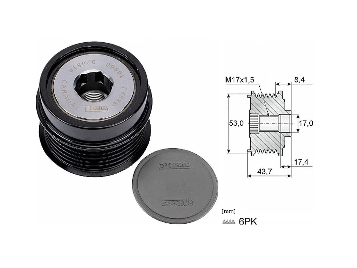 Polea Alternador Marcha Libre Dodge Journey Fiat Freemont Jeep Compass 4X4/Renegade Compass 4X2/Patriot 07-25
