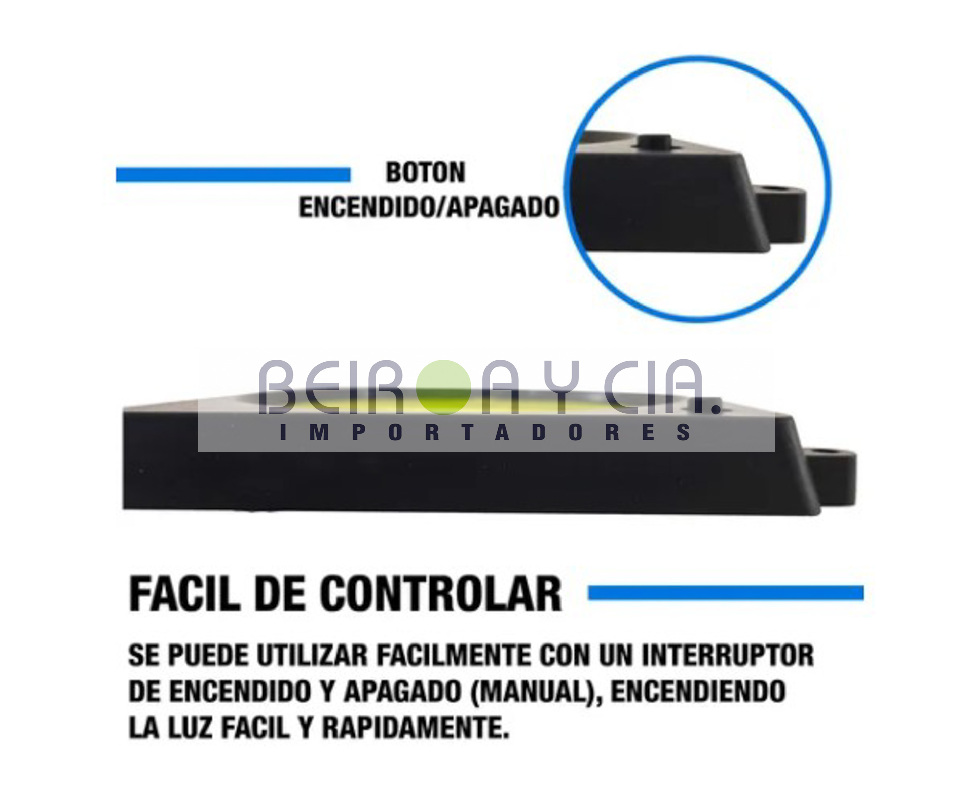 PLAFON XE LED 9CM X 9CM X 1.5CM 12V/24V C/LLAVE