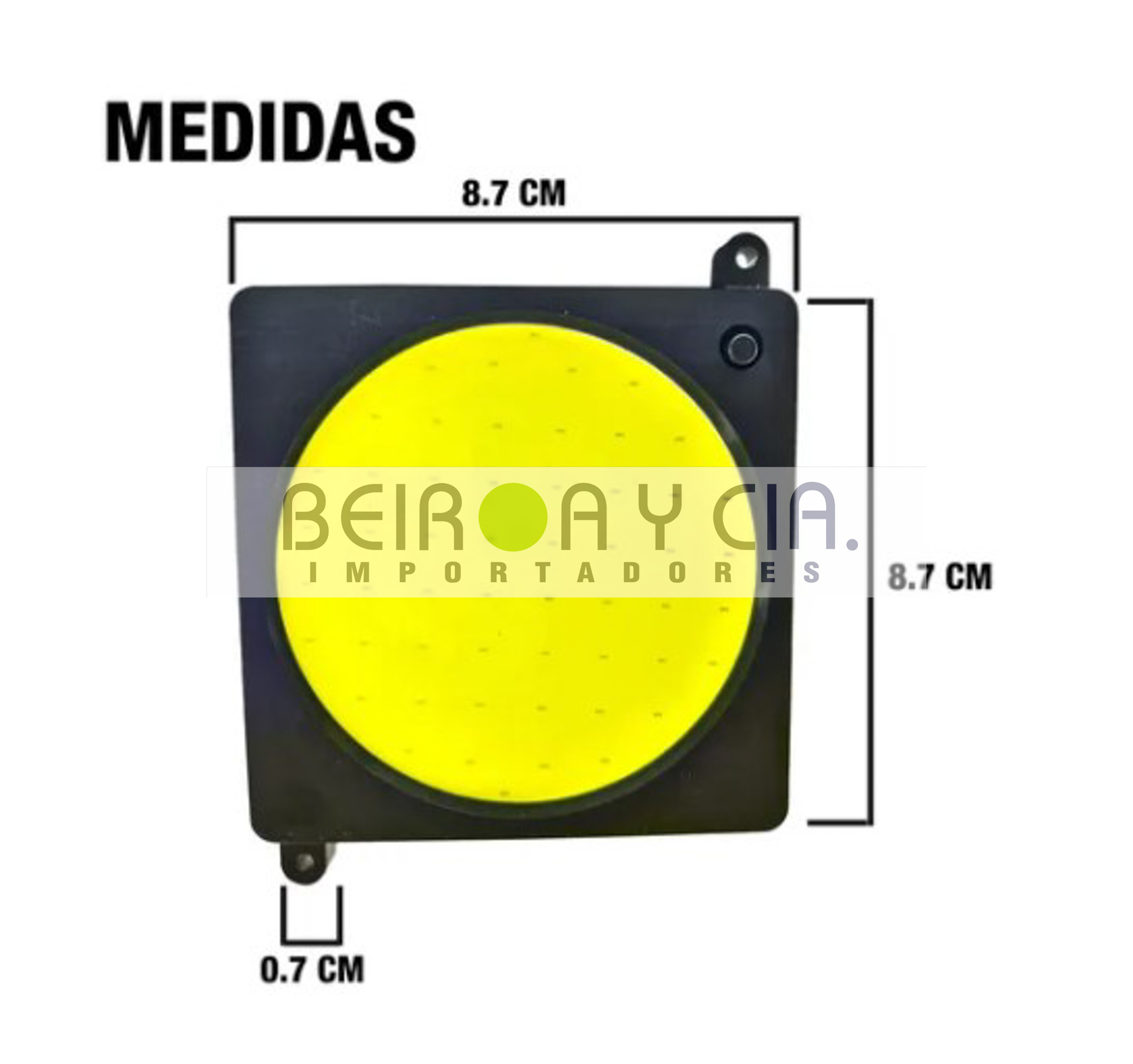 PLAFON XE LED 9CM X 9CM X 1.5CM 12V/24V C/LLAVE